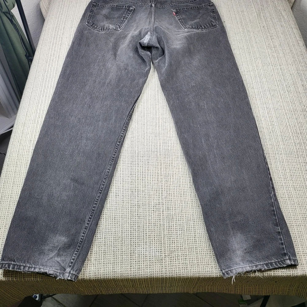 Levis 550 Jeans Mens 36x34 Gray Charcoal Wash Relaxed Tapered Denim Pants Casual